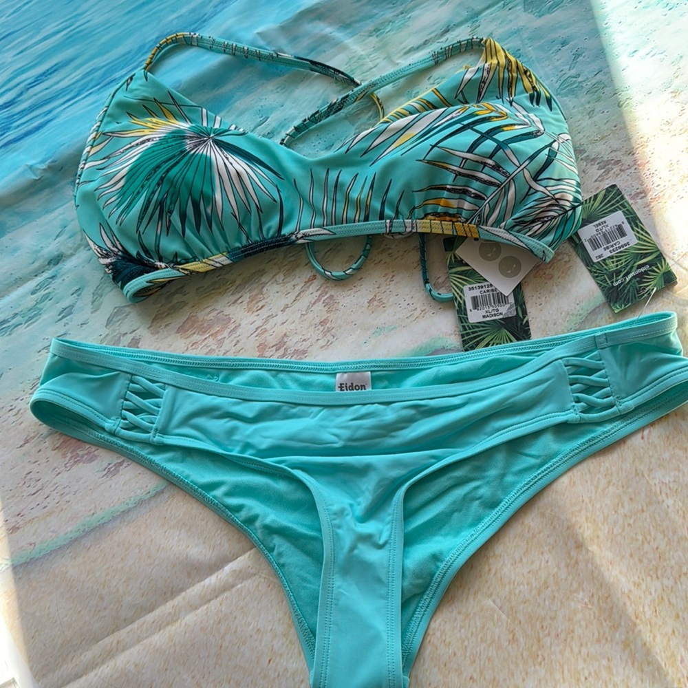 Eidon Tropical Print Bikini Set